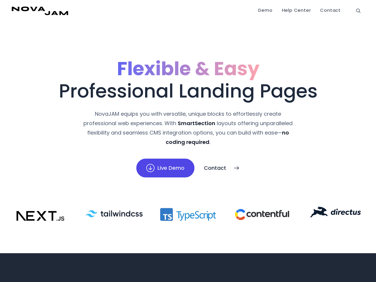 NovaJAM - Next.js Multi-purpose Template screenshot