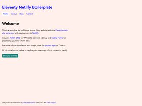 Eleventy DecapCMS Boilerplate screenshot