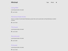 Minimal screenshot