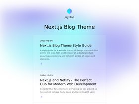 Next.js blog theme screenshot